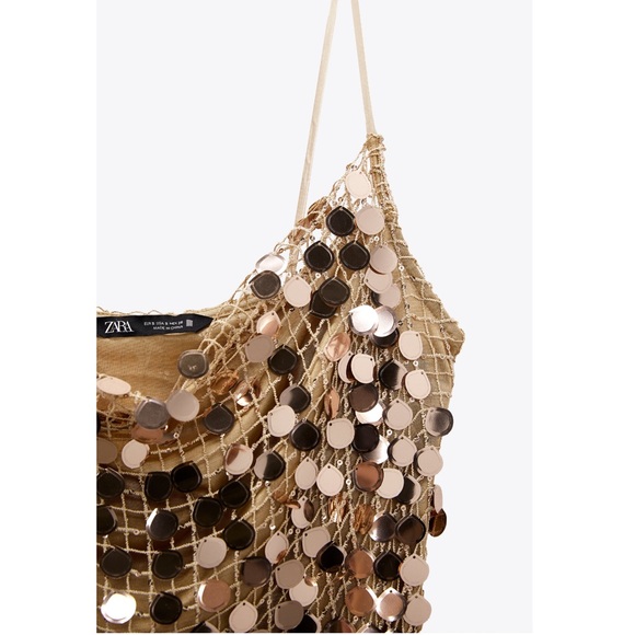 Zara SEQUIN MINI DRESS - Picture 5 of 16